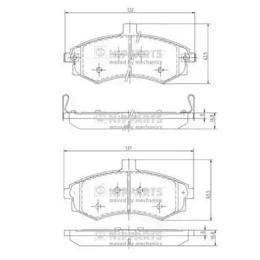 Τακάκια Σετ HYUNDAI ELANTRA 2000 - 2004 ( XD ) NIPPARTS J3600535