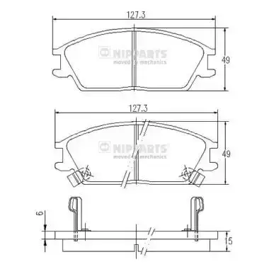 Τακάκια Σετ HYUNDAI GETZ 2002 - 2005 ( TB ) NIPPARTS J3600539