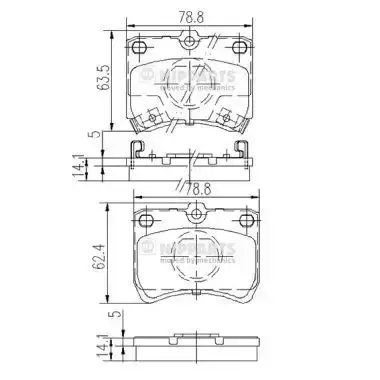 Τακάκια Σετ MAZDA 121 1987 - 1990 ( DA ) NIPPARTS J3603032