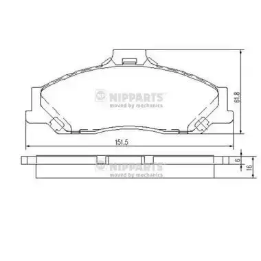 Τακάκια Σετ MAZDA B-Series 1999 - 2003 (UN)(B2500) NIPPARTS J3603053