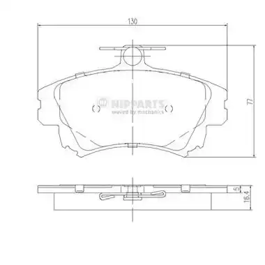 Τακάκια Σετ MITSUBISHI CARISMA 1996 - 1999 ( DA ) NIPPARTS J3605042