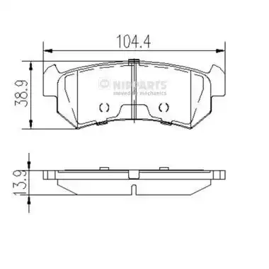 Τακάκια Σετ CHEVROLET-DAEWOO NUBIRA 2003 - 2005 ( J200 ) NIPPARTS J3610903
