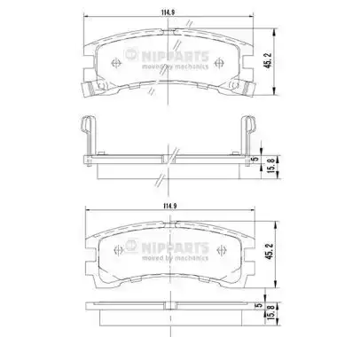 Τακάκια Σετ NISSAN TERRANO 1996 - 1999 ( R20 ) NIPPARTS J3611028