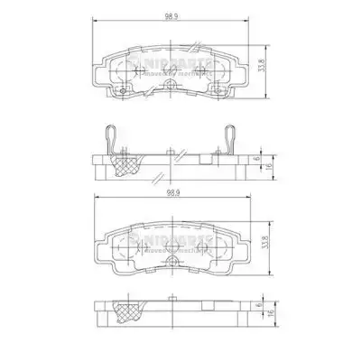 Τακάκια Σετ NISSAN SUNNY 1991 - 1995 ( N14 ) NIPPARTS J3611033