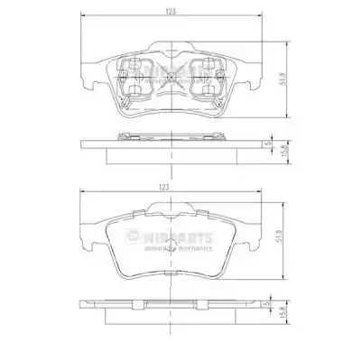 Τακάκια Σετ NISSAN PRIMERA 2002 - 2007 ( P12 ) NIPPARTS J3611045