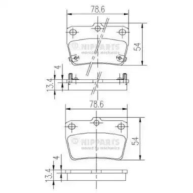 Τακάκια Σετ TOYOTA RAV-4 2000 - 2003 ( XA20 ) NIPPARTS J3612020