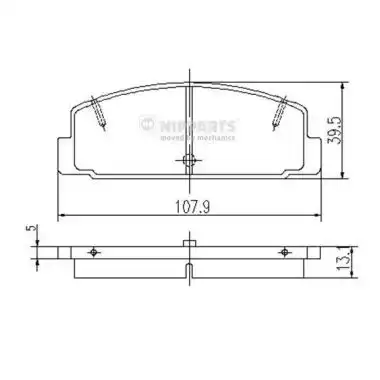 Τακάκια Σετ MAZDA 323 2001 - 2003 ( BJ ) NIPPARTS J3613002