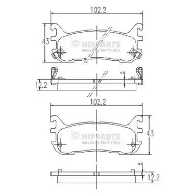 Τακάκια Σετ MAZDA 323 1995 - 1998 ( BA ) NIPPARTS J3613012
