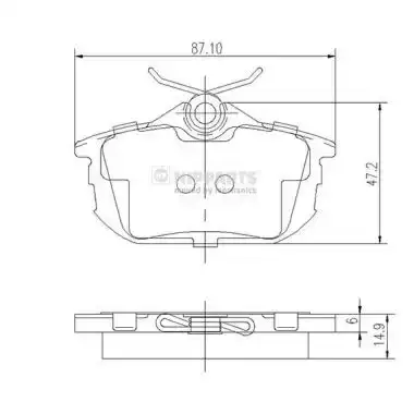 Τακάκια Σετ MITSUBISHI CARISMA 1996 - 1999 ( DA ) NIPPARTS J3615012