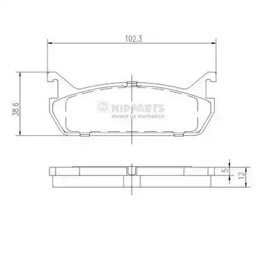 Τακάκια Σετ MAZDA 323 1990 - 1992 ( BG ) NIPPARTS J3616001