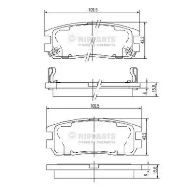 Τακάκια Σετ ISUZU TROOPER 1992 - 1998 ( UBS ) NIPPARTS J3619001