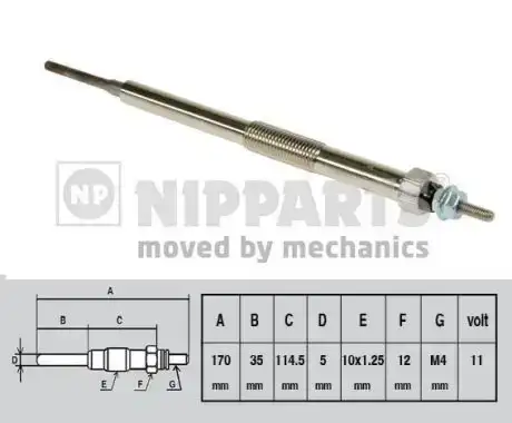 Προθερμαντήρας MITSUBISHI PAJERO 2000 - 2002 NIPPARTS J5715010