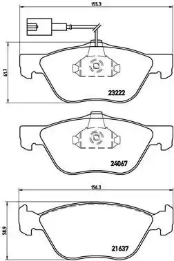 Τακάκια Σετ FIAT MAREA 1996 - 2002 ( 185 ) BREMBO P 23 112
