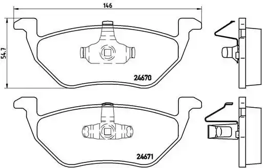 Τακάκια Σετ MAZDA TRIBUTE 2001 - 2004 ( EP ) BREMBO P 24 085