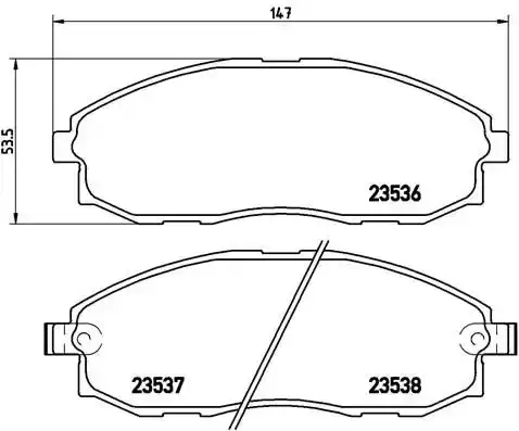 Τακάκια Σετ HYUNDAI H-1 STAREX 1998 - 2001 BREMBO P 30 010