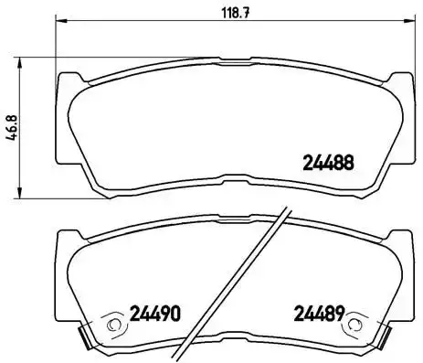 Τακάκια Σετ HYUNDAI SANTA FE 2007 - 2010 ( CM ) BREMBO P 30 037