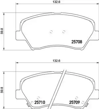 Τακάκια Σετ HYUNDAI i30 2012 - 2014 BREMBO 0