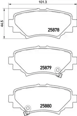 Τακάκια Σετ MAZDA 3 2014 - 2016 ( BM ) BREMBO 0