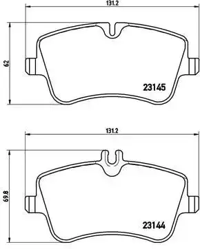 Τακάκια Σετ MERCEDES C CLASS 2000 - 2003 ( W203 ) BREMBO P 50 045