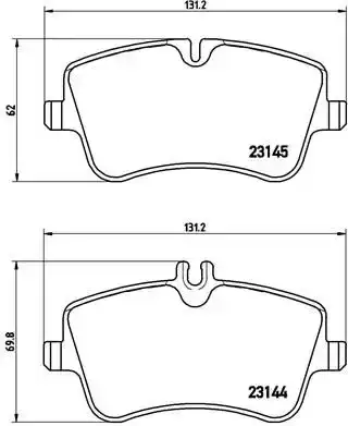 Τακάκια Σετ MERCEDES C CLASS 2000 - 2003 ( W203 ) BREMBO P 50 046