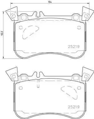 Τακάκια Σετ MERCEDES A CLASS 2012 - 2015 ( W176 ) BREMBO 0