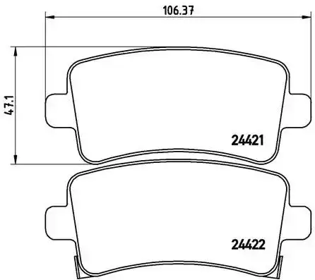 Τακάκια Σετ OPEL INSIGNIA 2008 - 2013 BREMBO P 59 059