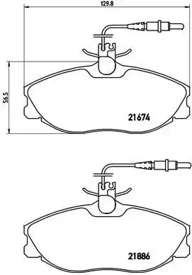 Τακάκια Σετ PEUGEOT 306 1993 - 1996 ( N3 ) BREMBO P 61 057