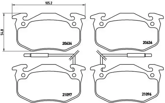 Τακάκια Σετ RENAULT TWINGO 2000 - 2007 ( C06 ) BREMBO P 68 015