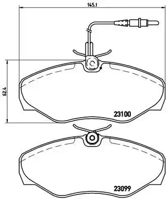 Τακάκια Σετ RENAULT ESPACE 1997 - 2002 ( JE0 ) BREMBO P 68 026