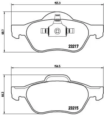 Τακάκια Σετ RENAULT LAGUNA 2001 - 2005 ( BG ) ( KG ) BREMBO P 68 029