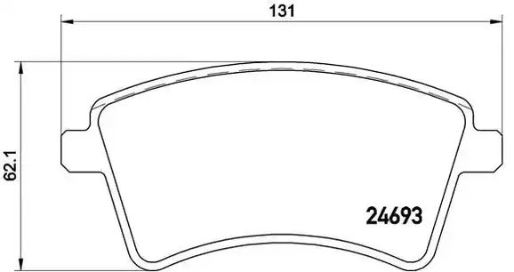 Τακάκια Σετ RENAULT KANGOO 2009 - 2013 ( KW ) BREMBO P 68 044