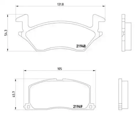 Τακάκια Σετ TOYOTA STARLET 1984 - 1989 ( EP70 ) BREMBO P 83 022