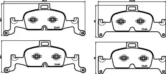 Τακάκια Σετ AUDI A4 2015 - ( 8W, B9 ) BREMBO P 85 164