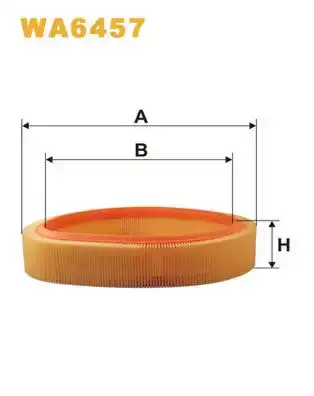 Φίλτρο αέρα RENAULT 19 1992 - 1995 ( L53 ) ( B53 ) ( C53 ) WIX FILTERS WA6457