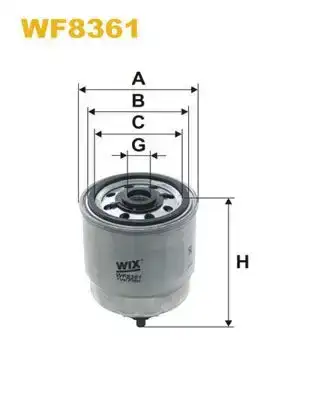 Φίλτρο καυσίμων HYUNDAI ACCENT 2003 - 2005 ( CG ) ( LC2 ) WIX FILTERS WF8361