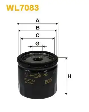 Φίλτρο λαδιού FIAT BRAVA 1995 - 2003 ( 182 ) WIX FILTERS WL7083