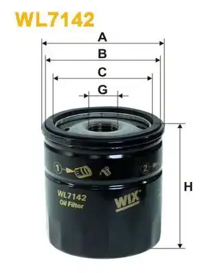 Φίλτρο λαδιού ROVER 200 1990 - 1993 ( XW ) WIX FILTERS WL7142