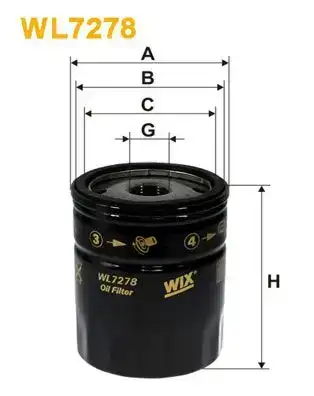 Φίλτρο λαδιού ROVER 200 1990 - 1993 ( XW ) WIX FILTERS WL7278