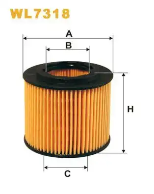 Φίλτρο λαδιού VW FOX 2005 - 2012 ( 5Z1 ) WIX FILTERS WL7318