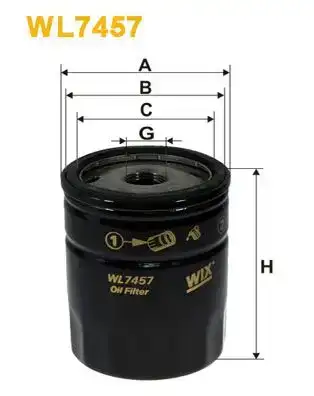 Φίλτρο λαδιού MITSUBISHI COLT 2005 - 2008 ( CZ ) WIX FILTERS WL7457