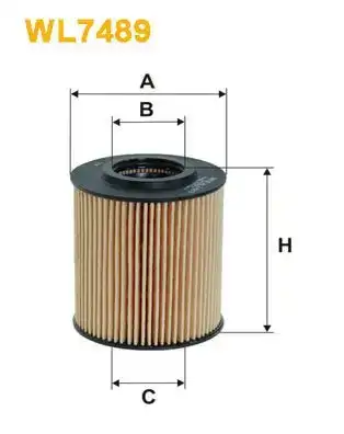 Φίλτρο λαδιού VW POLO 2009 - 2014 ( 6R ) WIX FILTERS WL7489