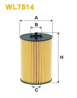 Φίλτρο λαδιού VW SCIROCCO 2008 - 2014 ( 137 ) WIX FILTERS WL7514