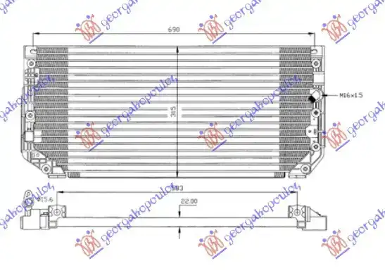 Ψυγείο A/C (Εξωτερικό) TOYOTA COROLLA Sedan / 4dr 1997 - 1999 ( A111 ) 1.4 (EE111_)  ( 4E-FE  ) (86 hp ) Βενζίνη #042306410