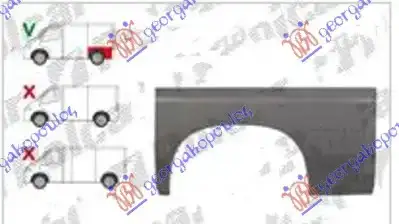Φτερό FIAT DUCATO Van 1994 - 2002 ( 230L ) 1.9 D  ( 230 A2.000  ) (69 hp ) Πετρέλαιο #042501682