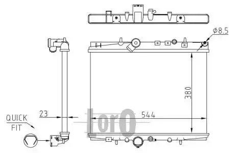 Ψυγείο Νερού PEUGEOT 406 Sedan / 4dr 1999 - 2004 ( 8B ) 2.2 HDi  ( 4HX (DW12TED4/FAP)  ) (133 hp ) Πετρέλαιο #075606335