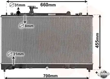 Ψυγείο Νερού MAZDA 6 Liftback / 5dr 2008 - 2013 ( GH ) 1.8 MZR  ( L813  ) (120 hp ) Βενζίνη #063206305
