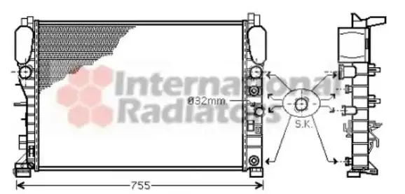 Ψυγείο Νερού MERCEDES CLS Coupe / 4dr 2004 - 2008 ( C219 ) CLS 280 (219.354)  ( M 272.943  ) (231 hp ) Βενζίνη #531006325