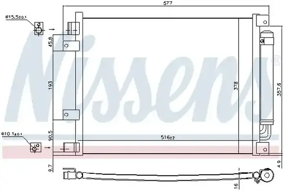 Ψυγείο A/C (Εξωτερικό) NISSAN MICRA Hatchback / 5dr 2011 - 2013 ( K13 ) 1.5  ( HR15DE  ) (102 hp ) Βενζίνη #579006420