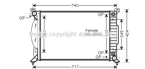 Ψυγείο Νερού AUDI A4 Cabrio / 2dr 2001 - 2005 ( 8H )( 8E ) 2.4  ( BDV  ) (170 hp ) Βενζίνη #022606330