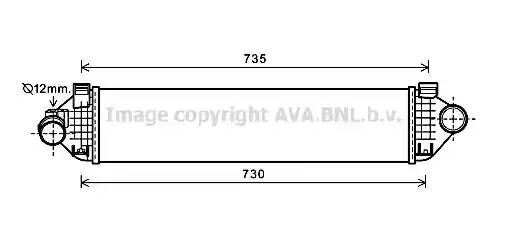 Ψυγείο Intercooler FORD MONDEO Sedan / 4dr 2007 - 2011 ( Mk4a ) 1.6 EcoBoost  ( JTBA,JTBB  ) (160 hp ) Βενζίνη #050806550